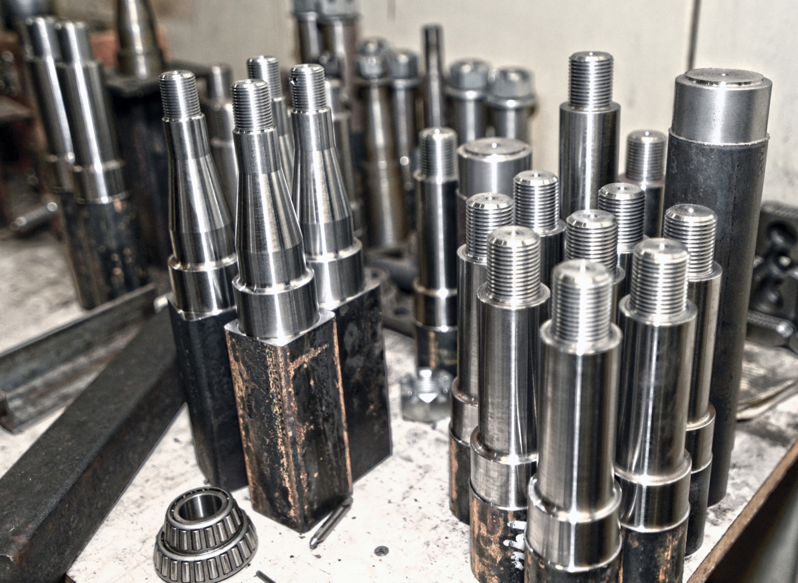 Machined axle details